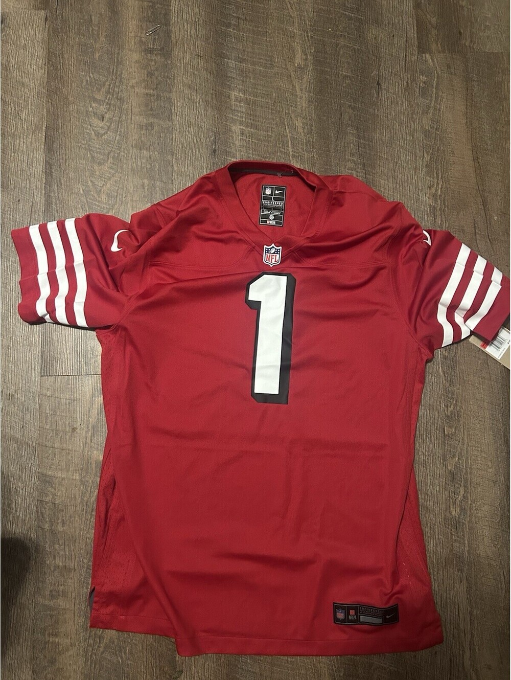 NFL San Francisco 49ers Nike Jersey Mens L Red Football Deebo Samuel Sr #1 NWT